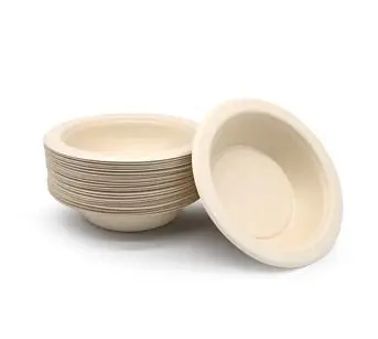 16 oz Biodegradabile Eco Durevole Fibra di Bagassa Microwavable Monouso Rotondo Piatto Ciotola Piastra per Cibo Caldo