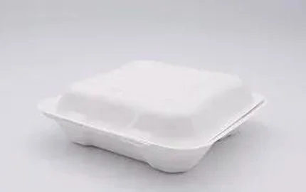 Scatola a conchiglia da asporto in fibra ecologica da 8 pollici 3 Comp