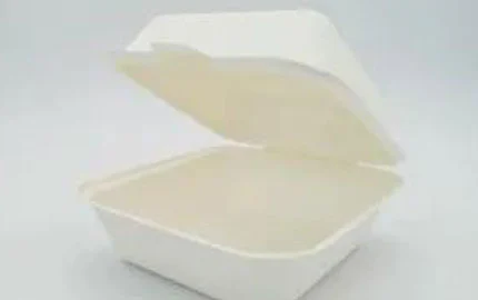 Bagassa Monouso Biodegradabile 6 Inch Hamburger Scatola a conchiglia