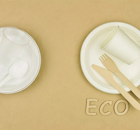 Stoviglie compostabili per il consumatore